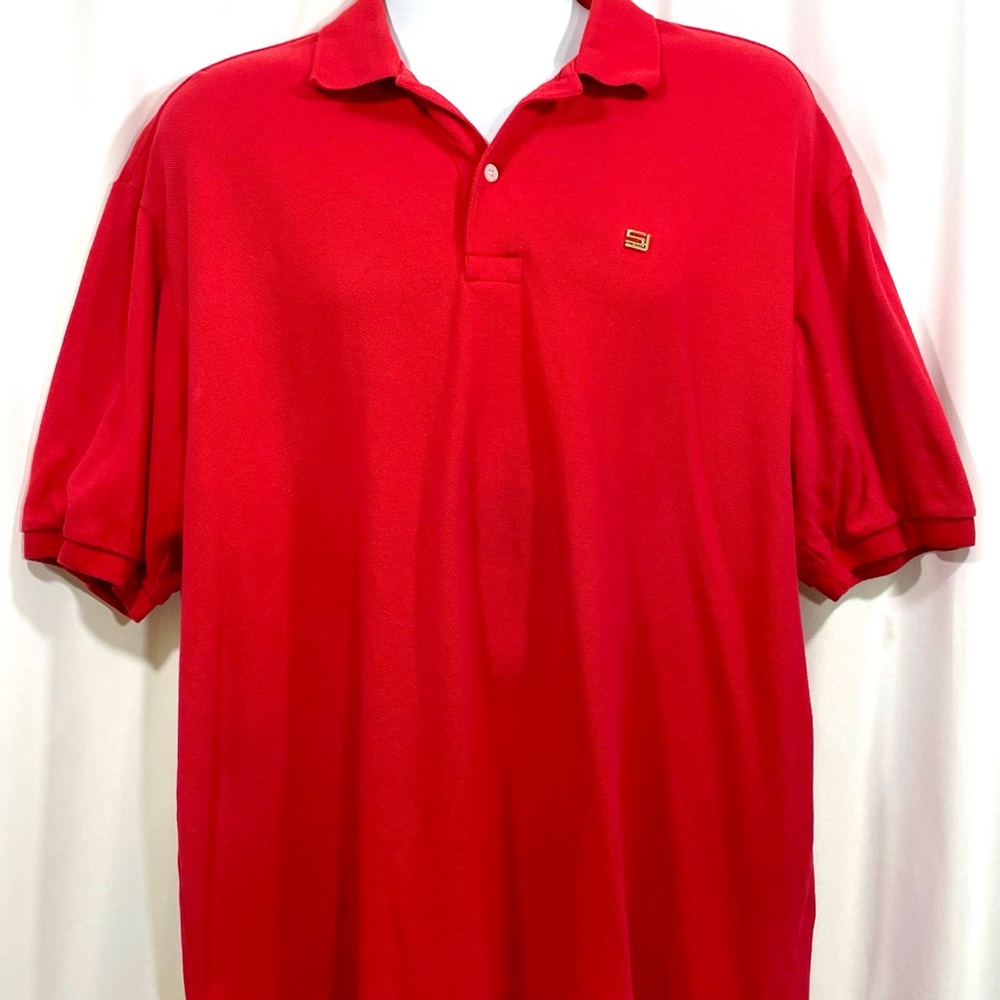 Sean John Gold Logo XXL Red Polo Shirt